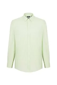 Hemington - Yeşil Saf Pamuk Gömlek