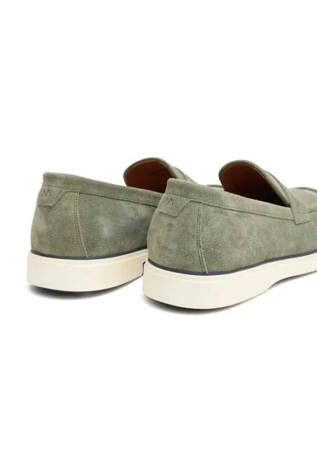 Süet Deri Açık Yeşil Loafer