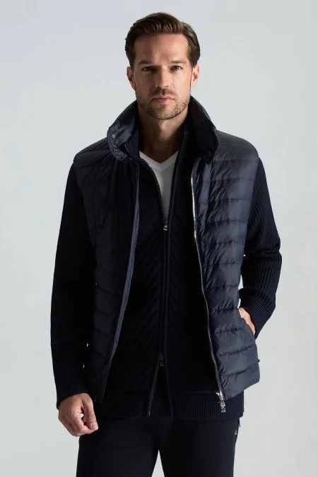 Lacivert Activewear Kaz Tüyü Şişme Yelek