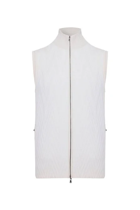 Activewear Merino Yün Ekru Yelek