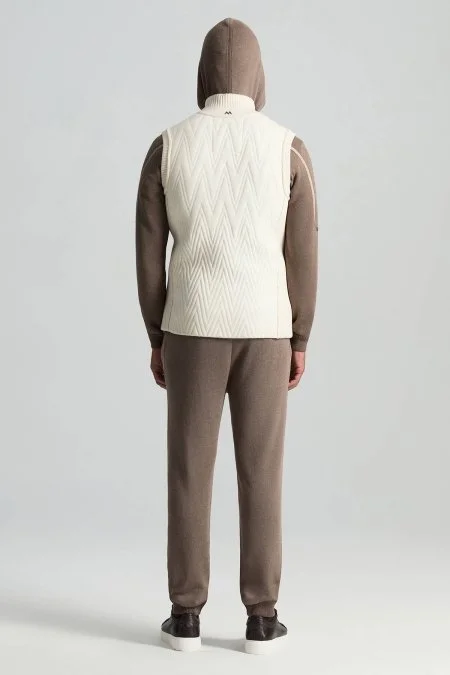 Activewear Merino Yün Ekru Yelek