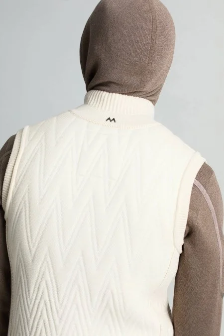 Activewear Merino Yün Ekru Yelek