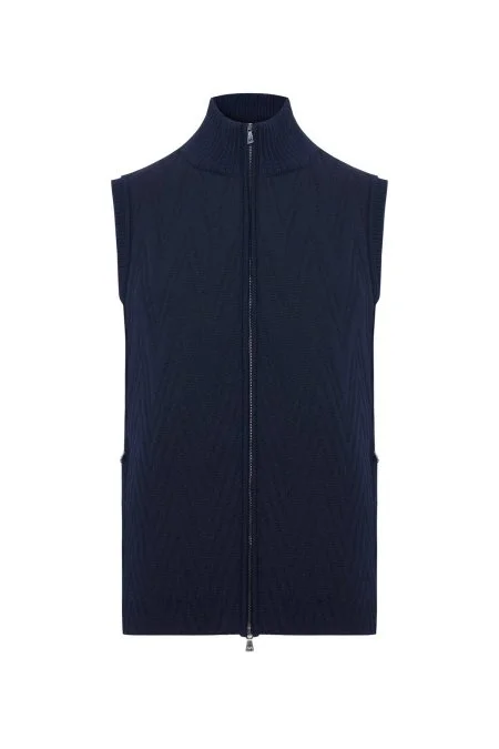 Activewear Merino Yün Lacivert Yelek