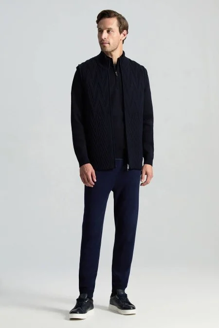 Activewear Merino Yün Lacivert Yelek