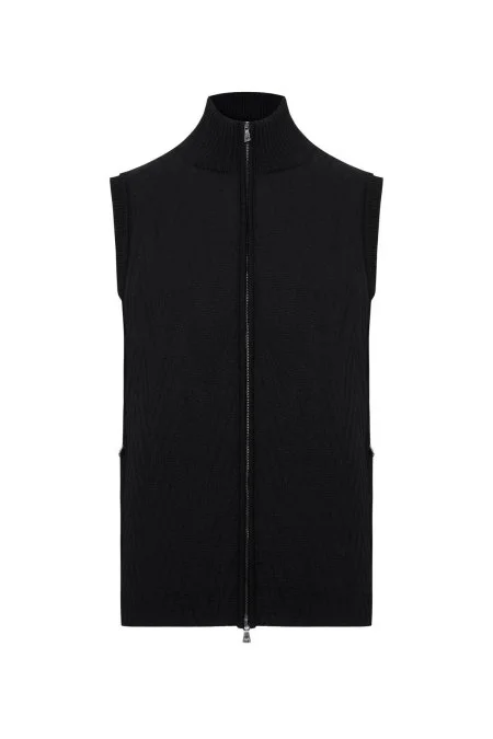 Activewear Merino Yün Siyah Yelek