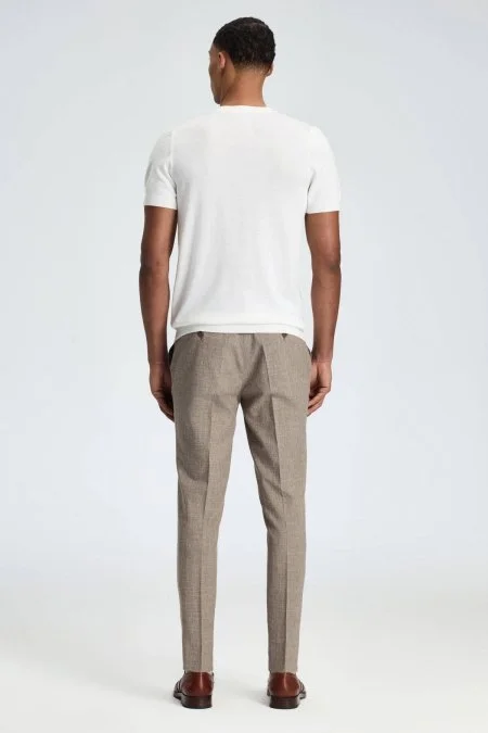 Ajur Örgü Detaylı Bisiklet Yaka Beyaz Triko T-Shirt