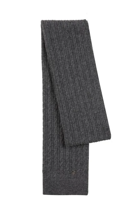 Lambswool Yün Antrasit Atkı