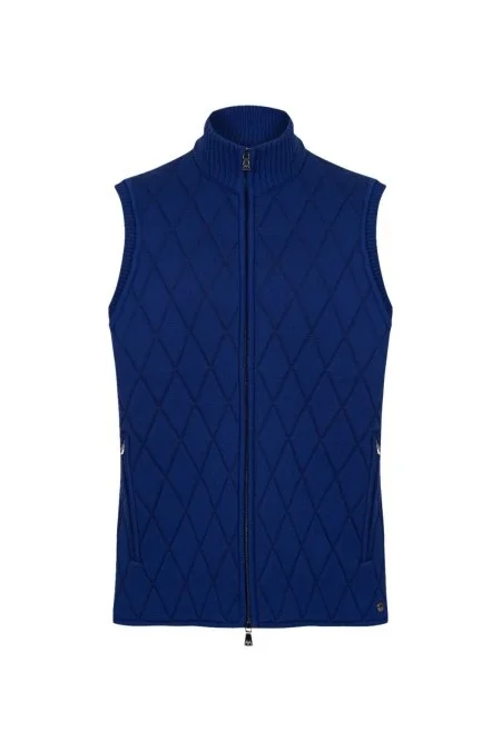 Merino Yün Activewear İndigo Triko Yelek