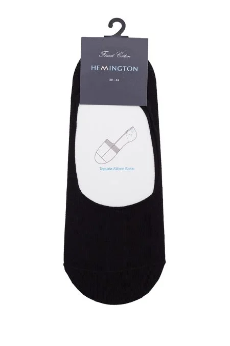 Bambu Karışımlı Siyah Loafer Çorap