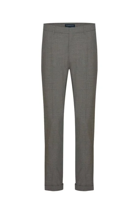 Beli Lastikli Gri Yün Jogger Flanel Pantolon