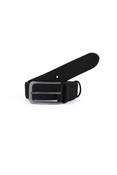 Siyah El Yapımı Süet Kemer