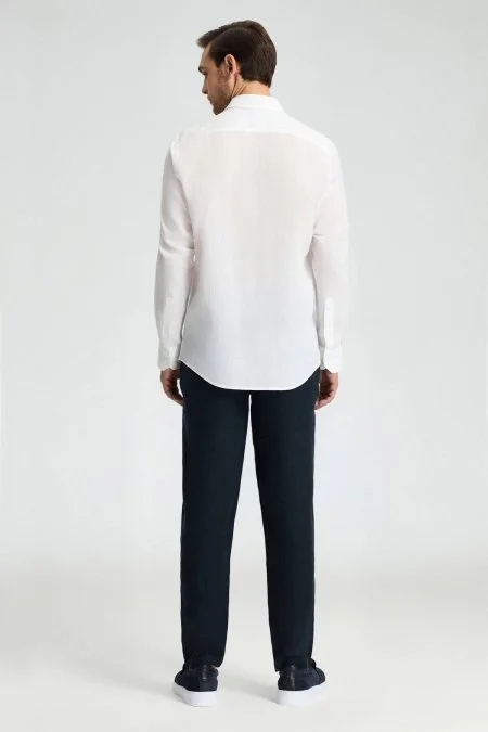 Beyaz Saf Pamuk Gömlek