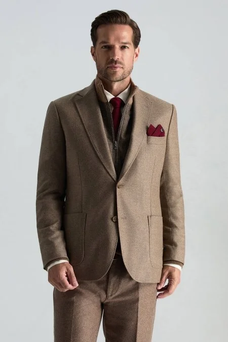 Çizgi Desenli Bordo Örgü Kravat