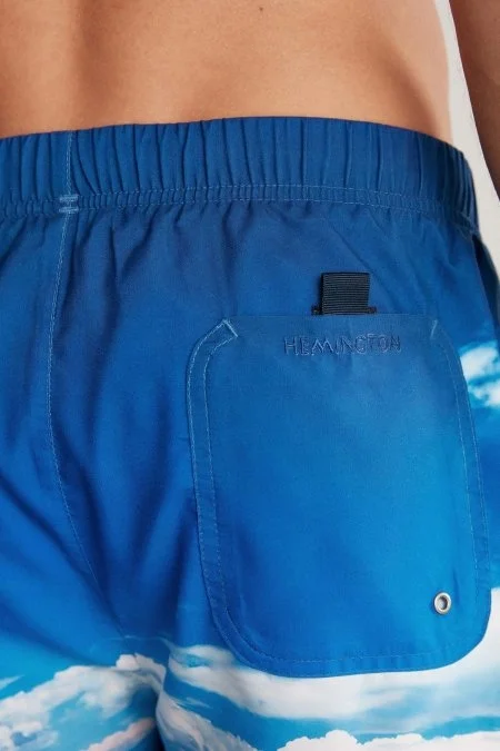 Deniz Desen Mavi Quick Dry Mayo