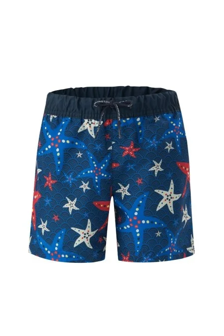 Deniz Yıldızı Desen Lacivert Quick Dry Çocuk Mayo