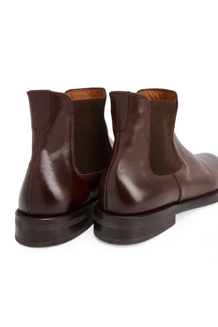 Doğal Antik Deri Kahverengi Chelsea Bot