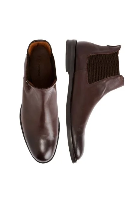 Doğal Antik Deri Kahverengi Chelsea Bot