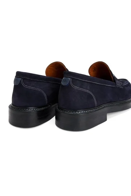 Doğal Deri Lacivert Loafer