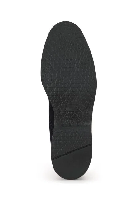 Doğal Süet Deri El Yapımı Lacivert Bot