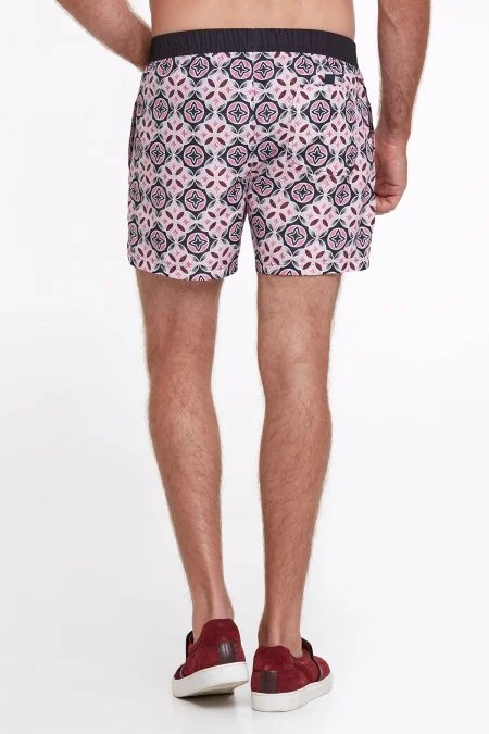 Geometrik Desen Siyah Quick Dry Mayo