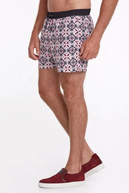 Geometrik Desen Siyah Quick Dry Mayo