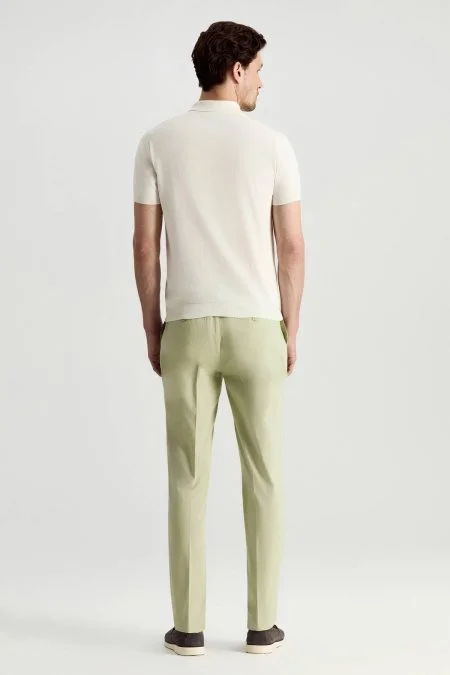 Giza Pamuk Argyle Desen Beyaz Triko Polo