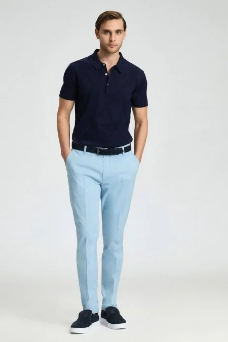 Gök Mavisi Yazlık Chino Pantolon