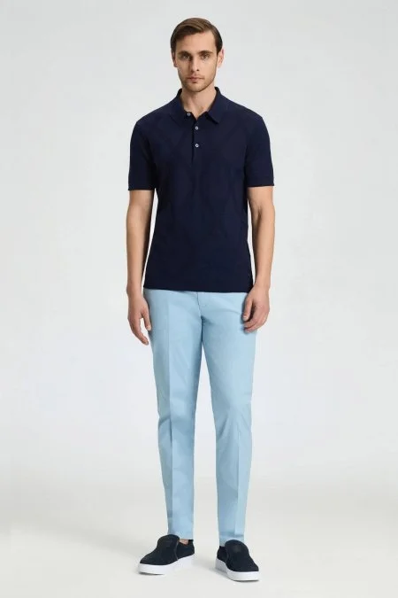 Gök Mavisi Yazlık Chino Pantolon