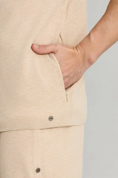 İtalyan İplik Bej Triko Lounge Hırka