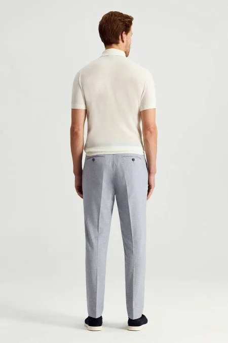 İtalyan Merino Yün Basic Beyaz Triko Polo