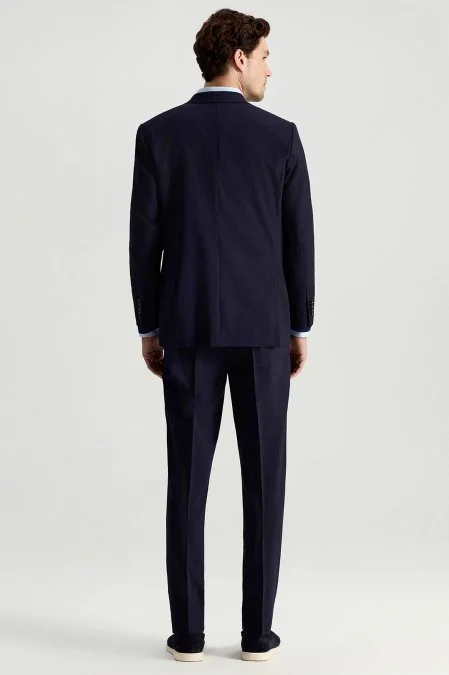 İtalyan Yün Lacivert Yazlık Blazer Ceket