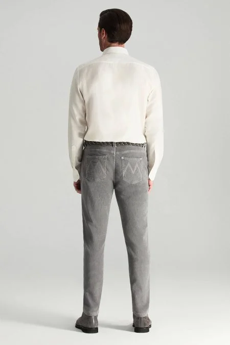 Kaşmir Karışım Beyaz Spor Gömlek