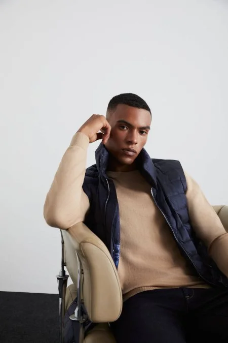 Kaşmir Karışım Bisiklet Yaka Camel Triko Kaşmir Karışım Bisiklet Yaka Camel Triko