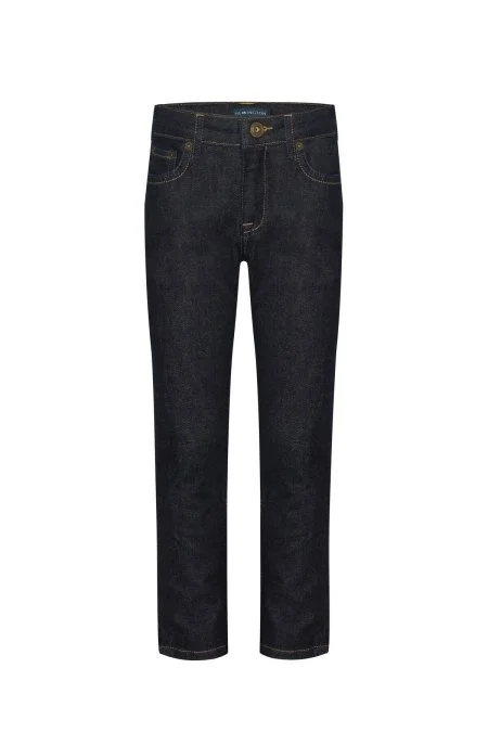 Kaşmir Karışım Kışlık Kalın Lacivert Çocuk Denim Pantolon