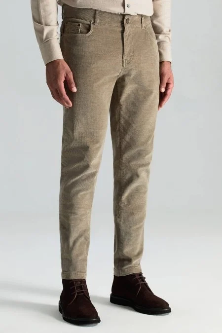Kaşmir Pamuk Karışım 5 Cep Camel Pantolon