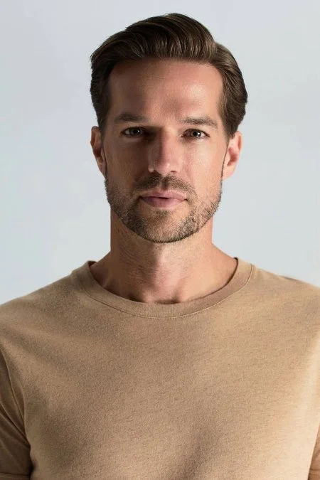 Kaşmir Pamuk Karışım Bisiklet Yaka Camel T-Shirt