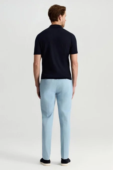 Kaşmir Pamuk Karışım Lacivert Triko Polo