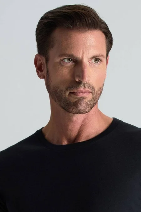 Kaşmir Pamuk Karışım Siyah Uzun Kollu T-Shirt