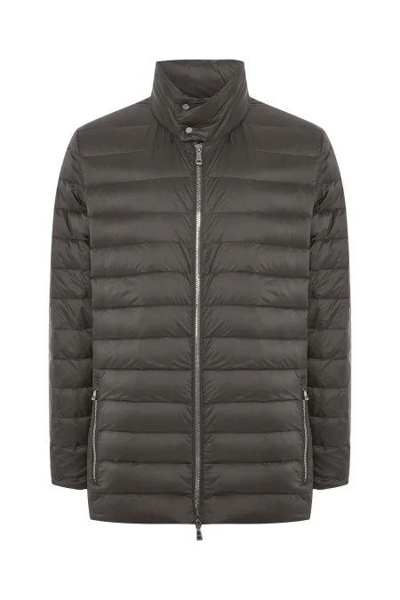 Kaz Tüyü Dolgulu Kahverengi İnce Spor Mont