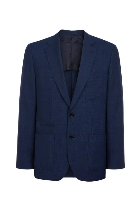 Keten-İpek Karışım Lacivert Yazlık Blazer Ceket