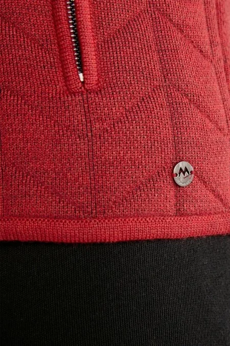 Kırmızı Activewear Merino Yün Triko Yelek