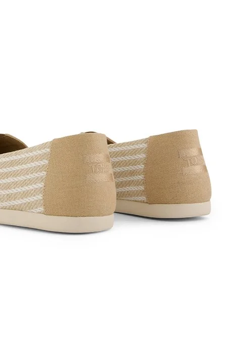 Klasik Çizgili Bej Espadril - Toms