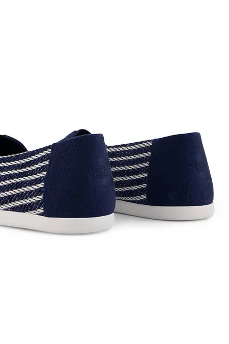 Klasik Çizgili Lacivert Espadril - Toms