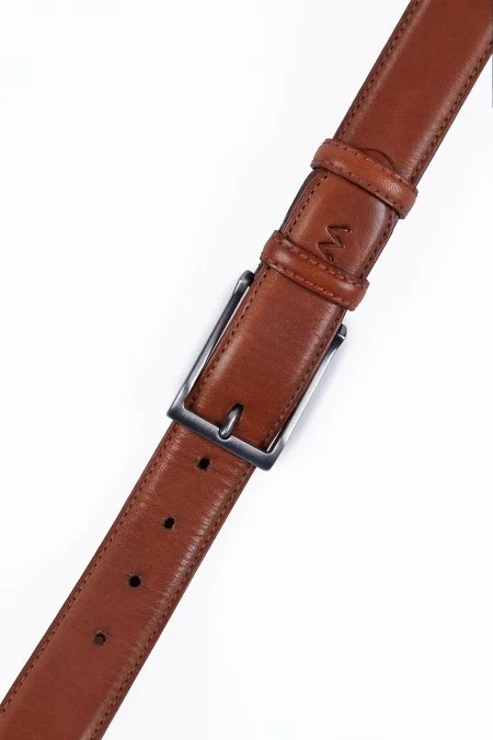 El Yapımı Konyak Klasik Deri Kemer