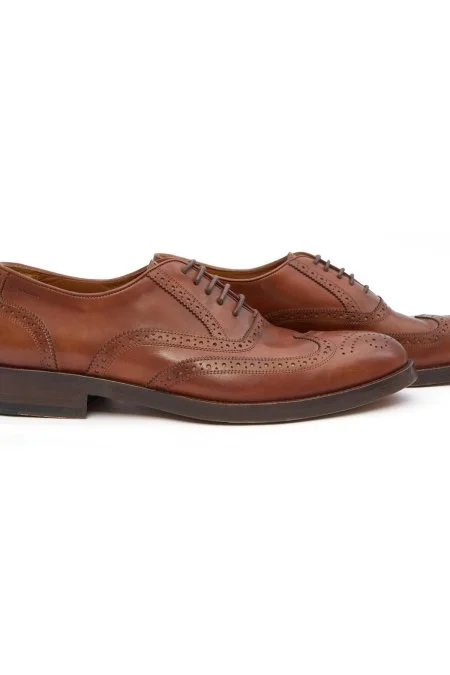 Konyak Rengi El Yapımı Deri Ayakkabı