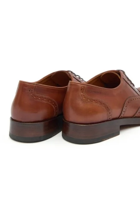 Konyak Rengi El Yapımı Deri Ayakkabı