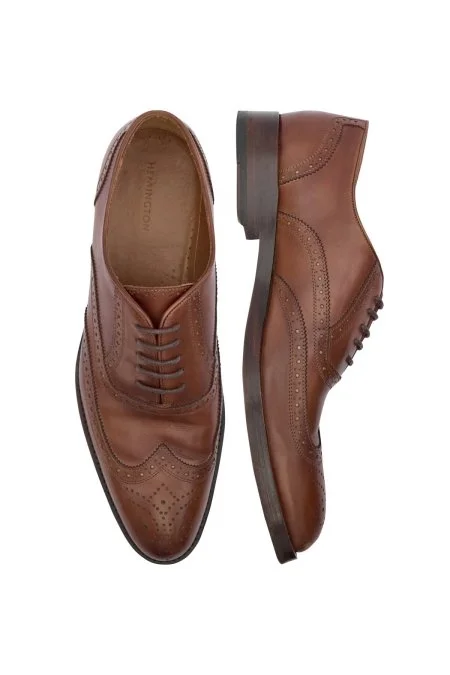 Konyak Rengi El Yapımı Deri Ayakkabı