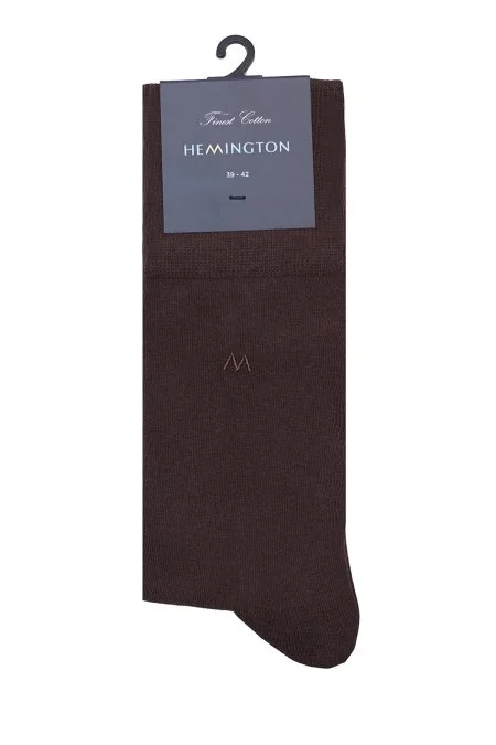 Koyu Kahverengi Pamuklu Çorap