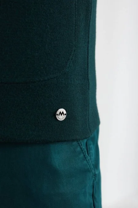 Extrafine Merino Koyu Yeşil Triko Blazer Ceket