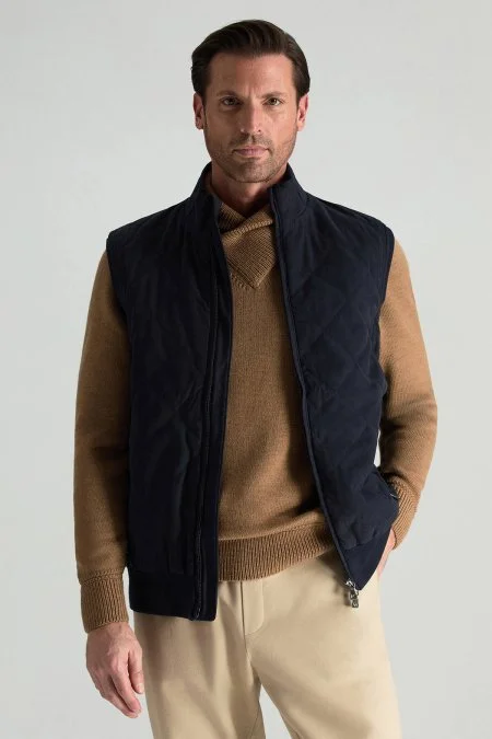 Lacivert Kapitone Yelek Lacivert Kapitone Yelek